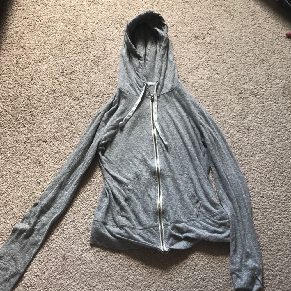 grey zip up